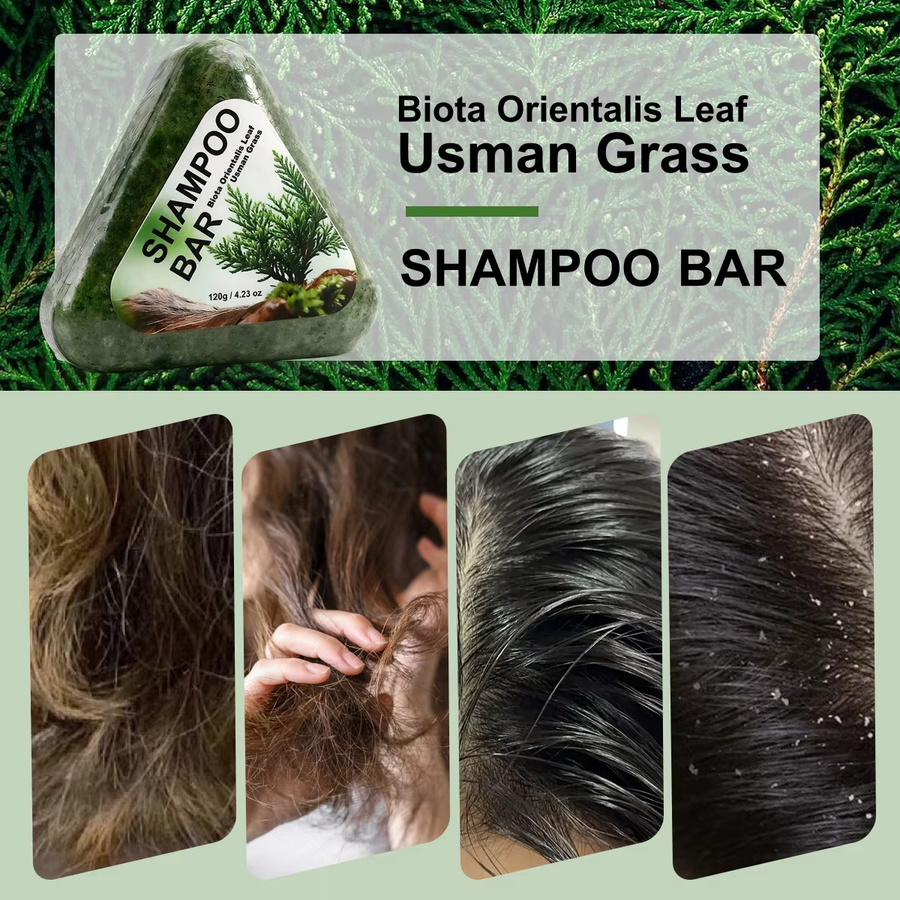 Usman Grass Smooth Triangle Shampoo Bar, Unisex - Bild 2