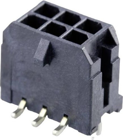 Molex Einbau-Stiftleiste Standard Schwarz 6-polig mit 3,00 mm Rastermaß - Bild 1