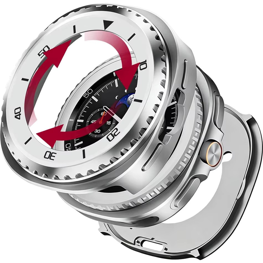 LuLuTom Schutzhülle für Samsung Galaxy Watch 8 Classic, Aluminium, Silber - Bild 4