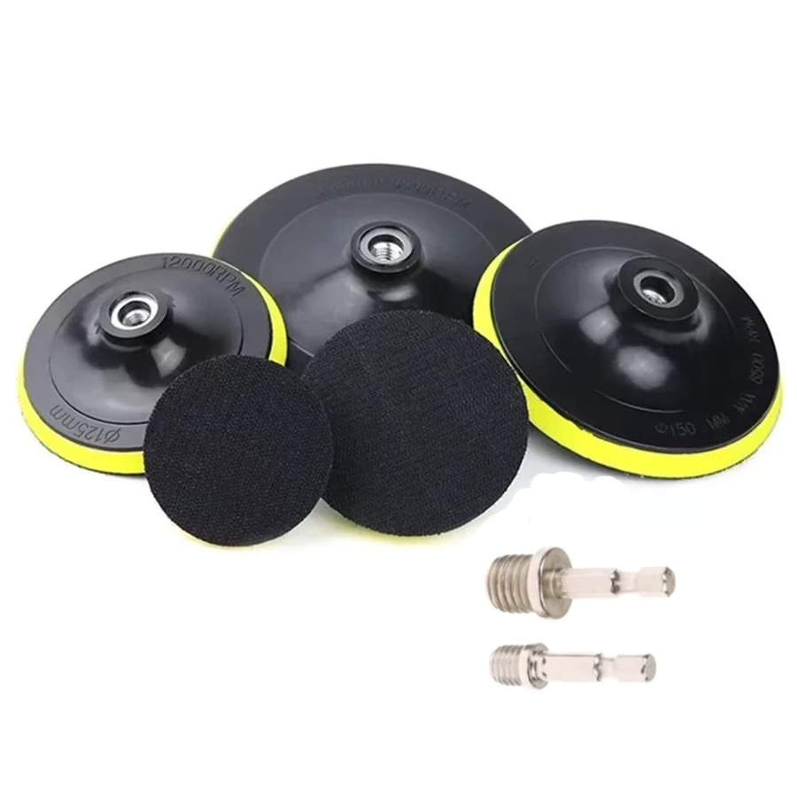 DAZZLEEX Stützteller Polierplatte mit 10/14mm Gewinde-Adapter für 3-7 Zoll Polierscheiben in Schwarz - Bild 2