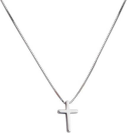 Halskette mit Kreuz Charm Anhänger, 925 Silber, Damen