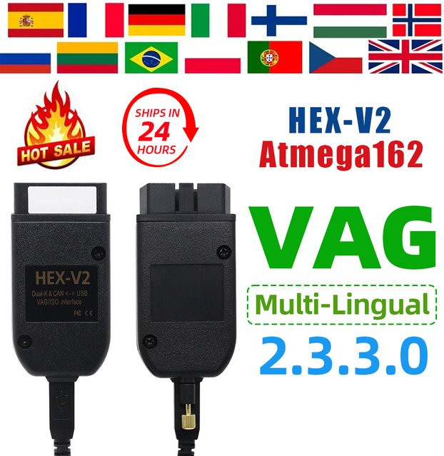 Betuyoo Kfz-Scanner V23.3.3 Auto-Diagnose-Interface Codierungswerkzeug mit USB-Kabel in Schwarz für VW Audi Skoda Seat - Bild 1