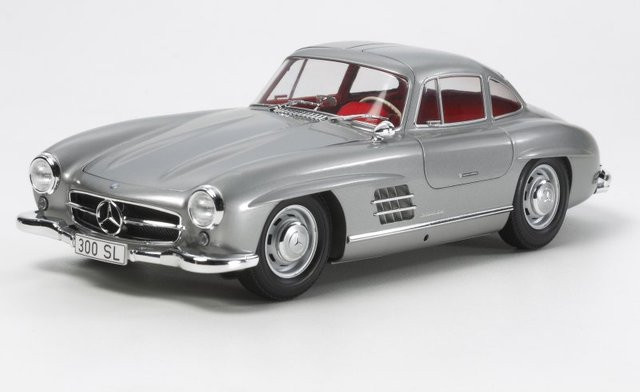 Tamiya Mercedes Benz 300SL Flügeltürer, Modellauto, 1:24, Metall, Grau - Bild 1