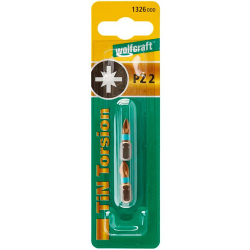 Wolfcraft Torsion-TiN-Bit PZ2, 2 Stück, grau - Bild 2