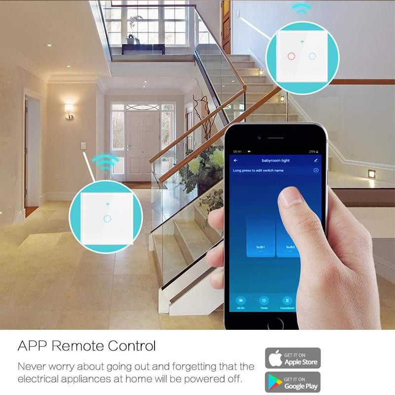 MALITAI Tuya Smart Life WLAN Wandschalter mit Touch-Bedienung und gehärteter Glasscheibe, 3 Gang, Weiß, kompatibel mit Alexa und Google Home - Bild 5