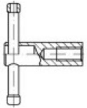 TOOLCRAFT Knebelmutter M10 DIN 6307 aus Stahl, brüniert, Schwarz - Bild 1