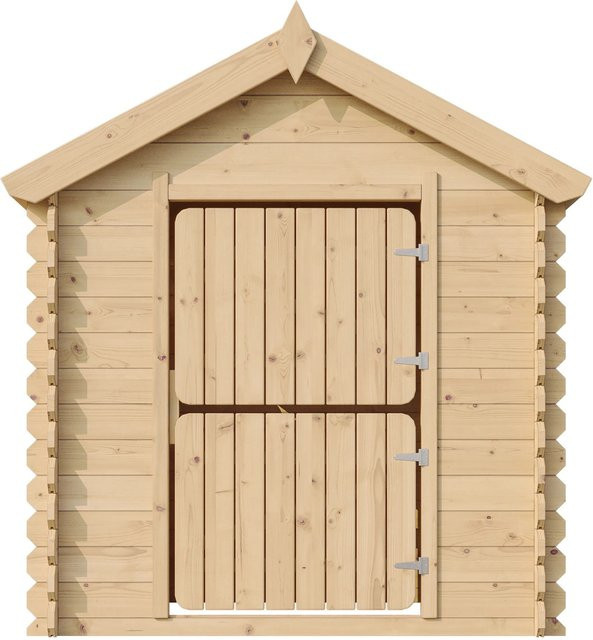Timbela Kinderspielhaus aus Holz in Natur B/H/L: 146 x 143 x 112 cm - Bild 1