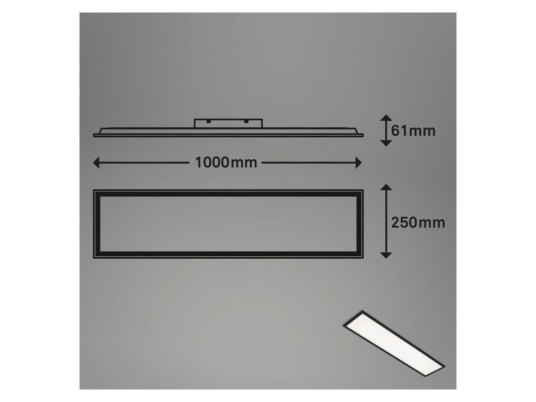 BRILONER LED Decken-Panel in Schwarz mit dimmbarer Farbtemperatursteuerung und Fernbedienung - Bild 4