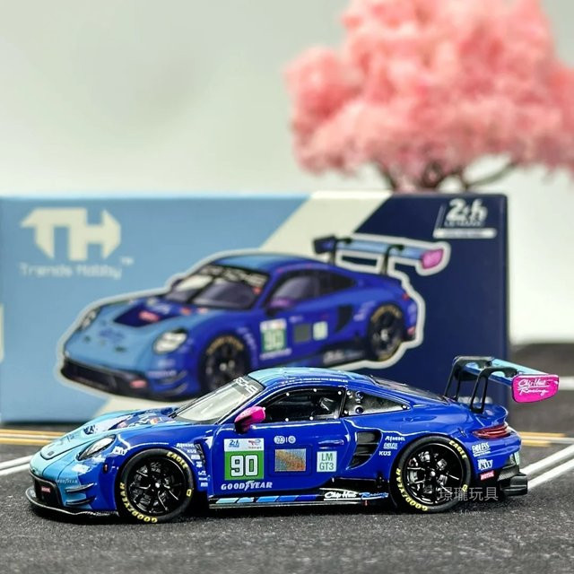 Trends Hobby 911 GT3 R LeMans 24H LMGT3 2025 Manthey 1st Phorm No90, Druckguss-Modellauto, 1:64, Blau - Bild 1