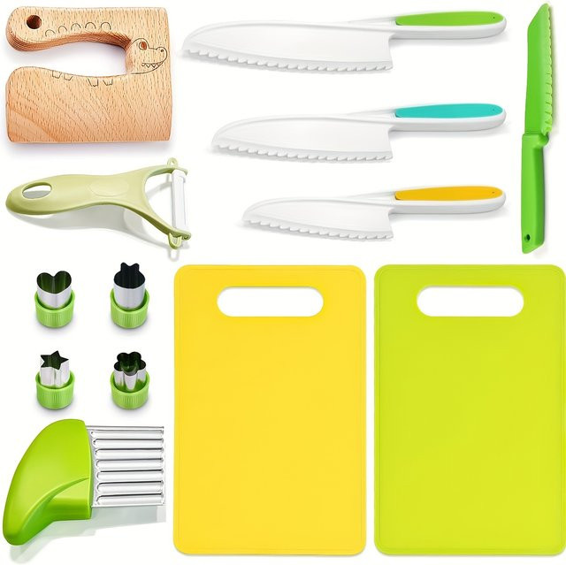 Kinder Kochschneider Set, Holz, Kunststoff, 13-teiliges Set - Bild 1