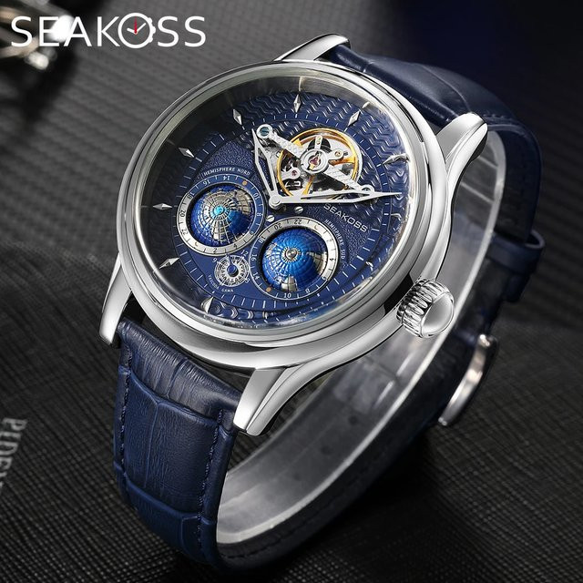 SESKOSS Armbanduhr Automatik, Edelstahl, Silber, Herren - Bild 1