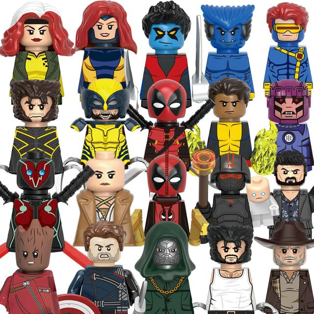 Marvel Mini Brick Toys Gambit Beast Storm Sabretooth Jubilee, zusammenbaubare Puppen - Bild 1