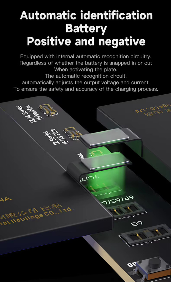 MECHANIC F018 F009 Batterieaktivierungserkennungsplatine zur intelligenten Identifizierung für iPhone 6-16 Pro Max und Android-Telefone, Schwarz - Bild 5
