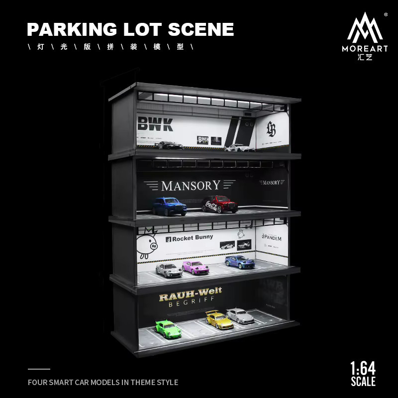 MoreArt&TimeMicro HKS Yokohama RocketBunny Montage-Diorama, 1:64, mit LED-Beleuchtung - Bild 2