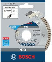 Bosch Diamanttrennscheibe Best for Ceramic Extra-Clean Turbo für Porzellan Durchmesser: 115 mm, Bohrung: 22,23 mm, Dicke: 1,4 mm, Breite: 7 mm - Bild 2