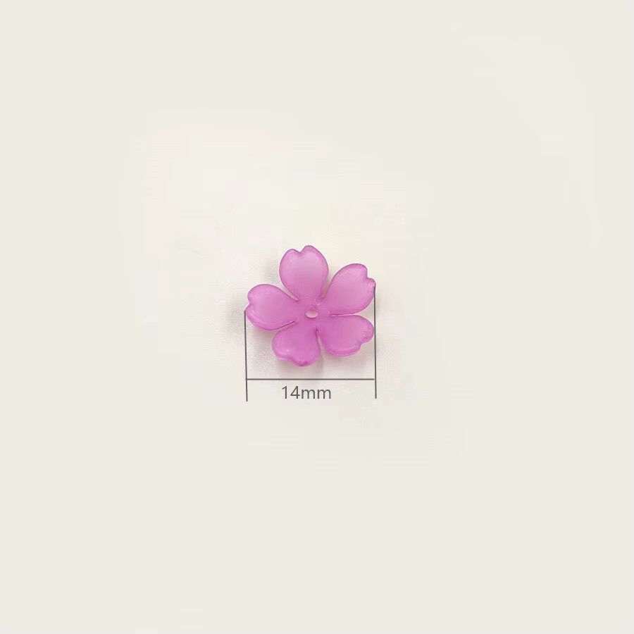 JAB Perlen, Matt, Fünf Blütenblatt Blume Form, Acryl, 50 Stück - Bild 3