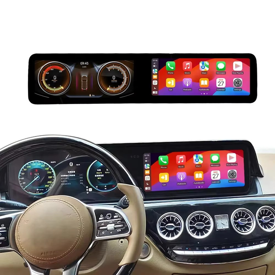 YANFU Digitaler Tachometer und Android 14 Auto-Multimedia-Radio für Mercedes Benz S-Klasse W221 und CL W216 S350 S300 (2005-2013), 12,3 Zoll, Schwarz - Bild 4