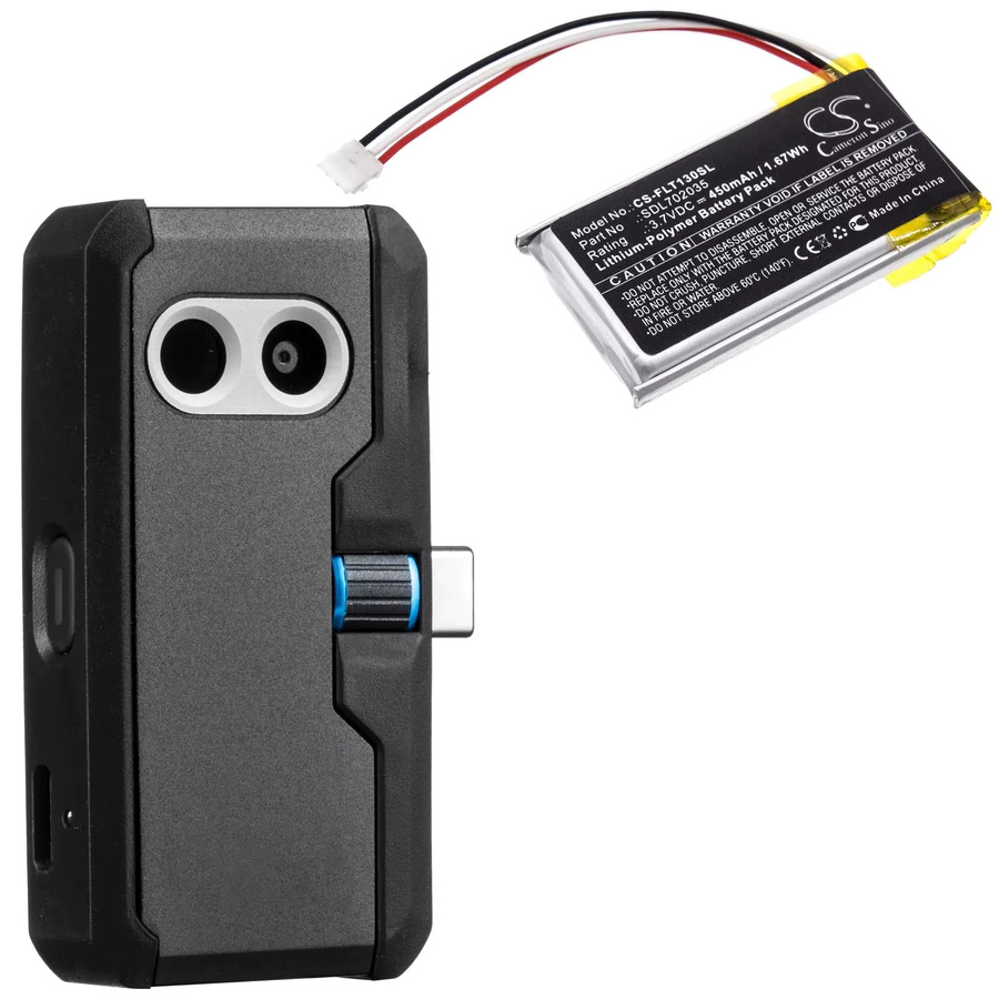 Cameron Sino Ersatzakku 450mAh für FLIR ONE Pro LT (2016-2018), Farbe: Schwarz - Bild 1