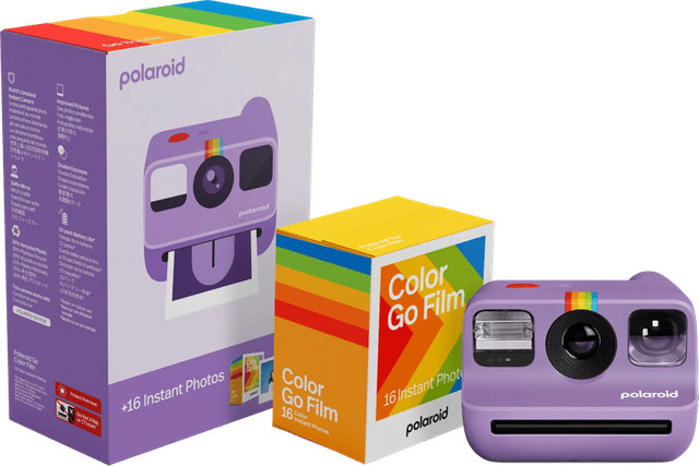 Polaroid Go Kompakt Sofortbildkamera in Lila inklusive 16 Stück Color Film - Bild 1
