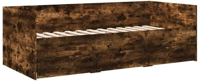 vidaXL Tagesbett mit Schubladen in Räuchereiche, ohne Matratze, B/T/H: 100 x 203 x 65 cm - Bild 1