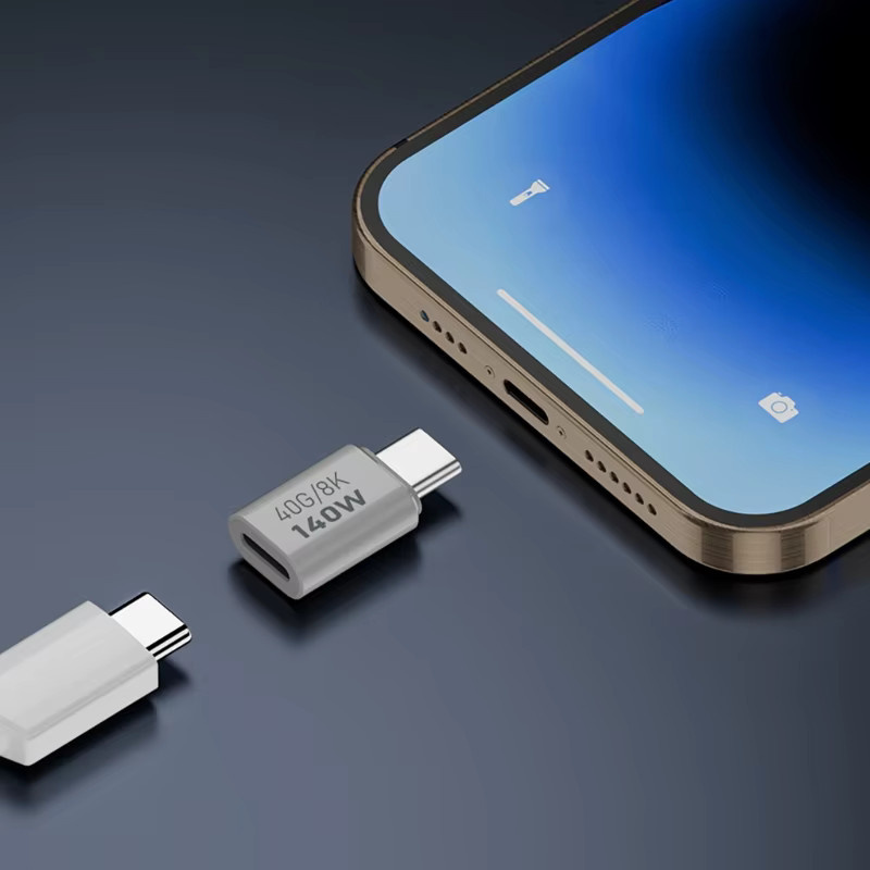 OOTDTY USB C Konverter 40 Gbit/s USB 4.0 Typ C Adapter 180/90 Grad rechtwinklig mit Audio, Daten und Ladung Unterstützung - Bild 3