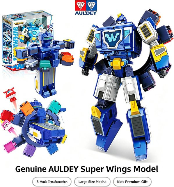AULDEY Super Wings Raumstation HQ Base Transforming Mecha, Roboter-Spielzeug - Bild 1
