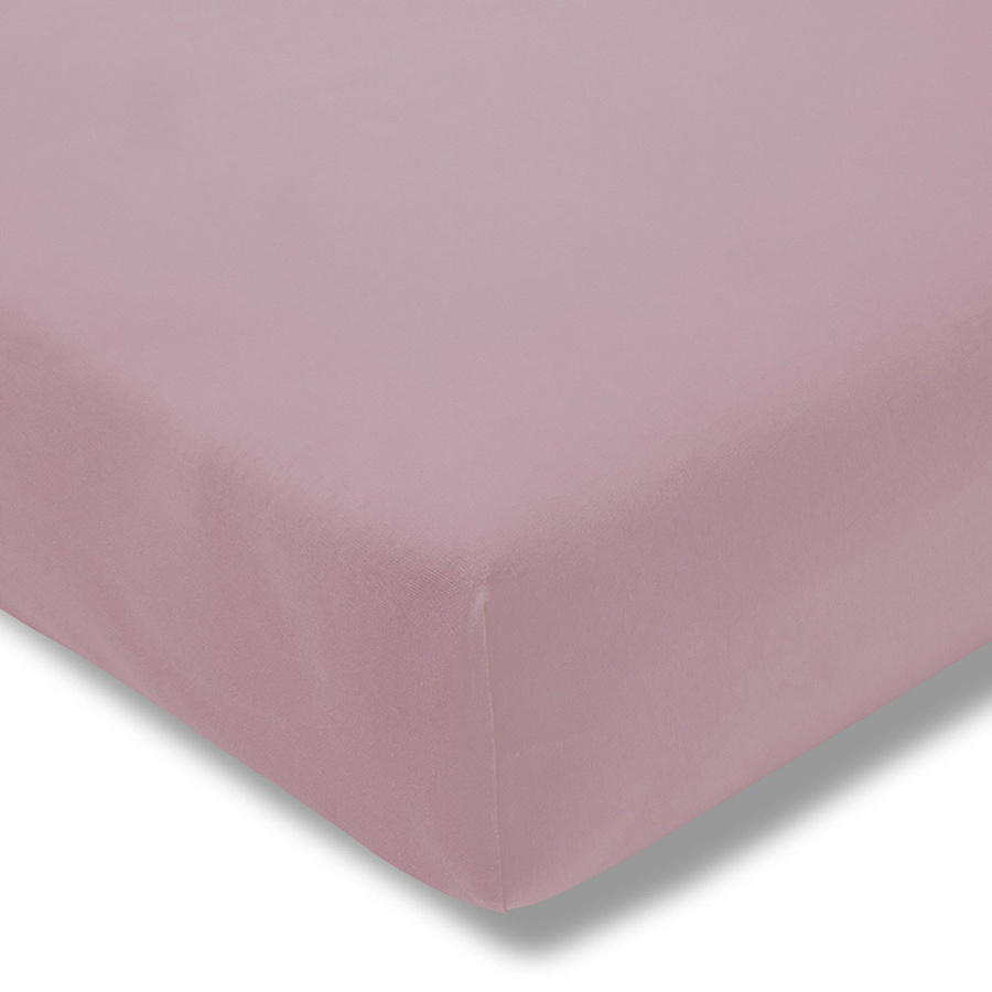 Estella Spannbetttuch aus Zwirnjersey in Pink, B/T: 100 x 200 cm - Bild 1