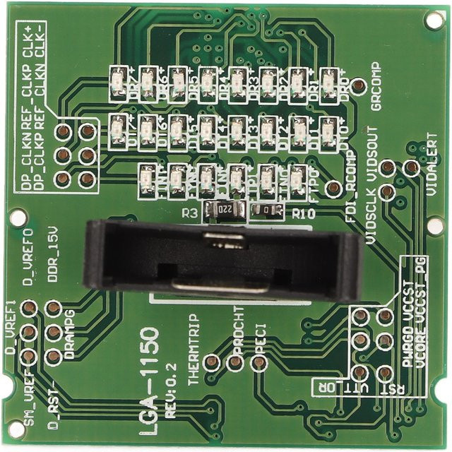 DIYelecs CPU-Testkarte für Intel LGA1150-Schnittstelle mit Testleuchten in Schwarz - Bild 1