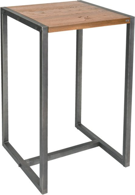 VEGA Stehtisch Torres quadratisch in Eiche Antik Braun mit grauem Gestell, B/T/H: 70 x 70 x 110 cm - Bild 1