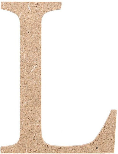 Rico Design Mini Großbuchstabe L MDF Holz Braun - Bild 1