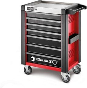 Stahlwille Werkstattwagen 95/7 PRO mit 7 Schubladen, rot und schwarz, B/T/H: 49,6 x 82,7 x 102,0 cm - Bild 1