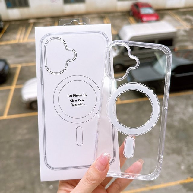 Transparente MagSafe kompatible Schutzhülle für iPhone 11 bis iPhone 17 Pro Max, stoßfeste magnetische Ladehülle - Bild 1