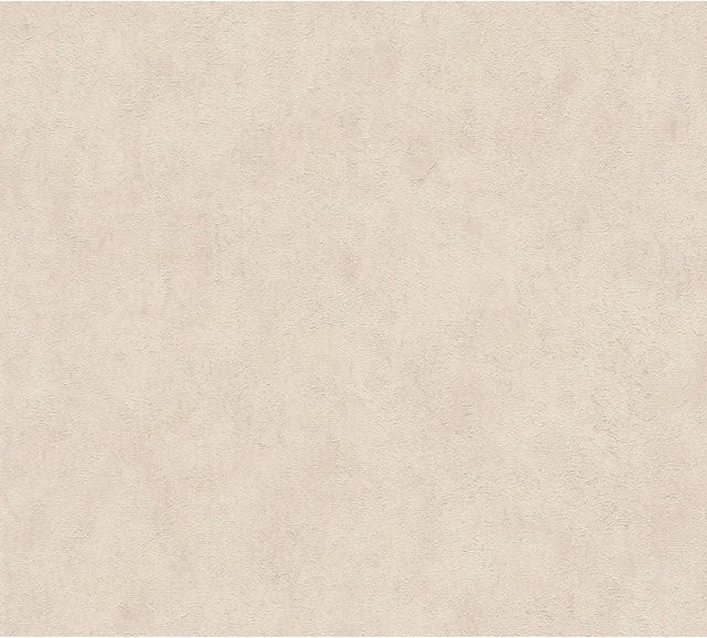 A.S. Création Vliestapete Uni Putzoptik in Beige, Rolle mit 10,05 m x 0,53 m, FSC-zertifiziert - Bild 1