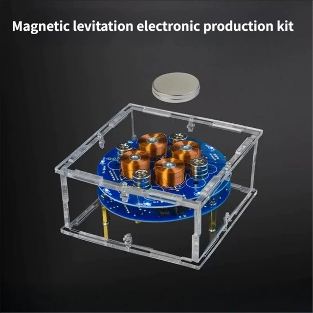 XMSJ Magnetische Levitation DIY Elektronik-Experimentier-Set mit Spulen-Druckmodul und Leiterplatten-Schweißset in Blau - Bild 1