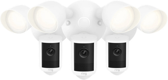 Ring Floodlight Kamera 2. Generation Weiß 3er-Pack mit Wi-Fi - Bild 1