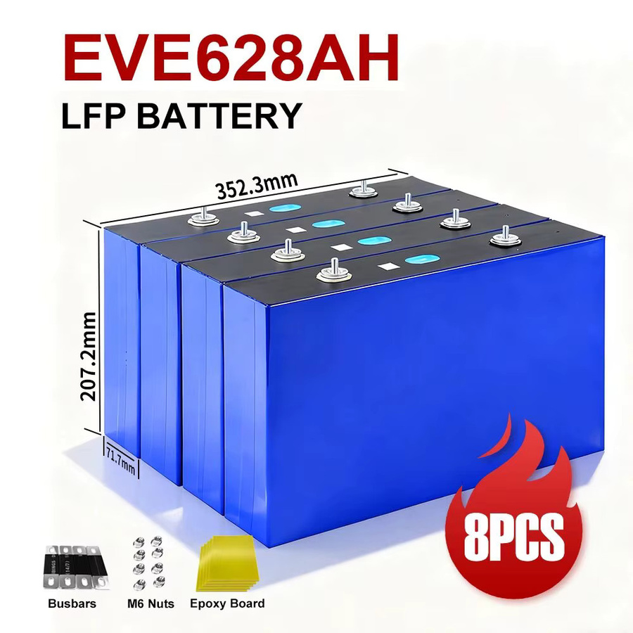 EVE LiFePO4-Batteriezelle MB56 628Ah 3.2V prismatisch wiederaufladbar in Blau - Bild 5