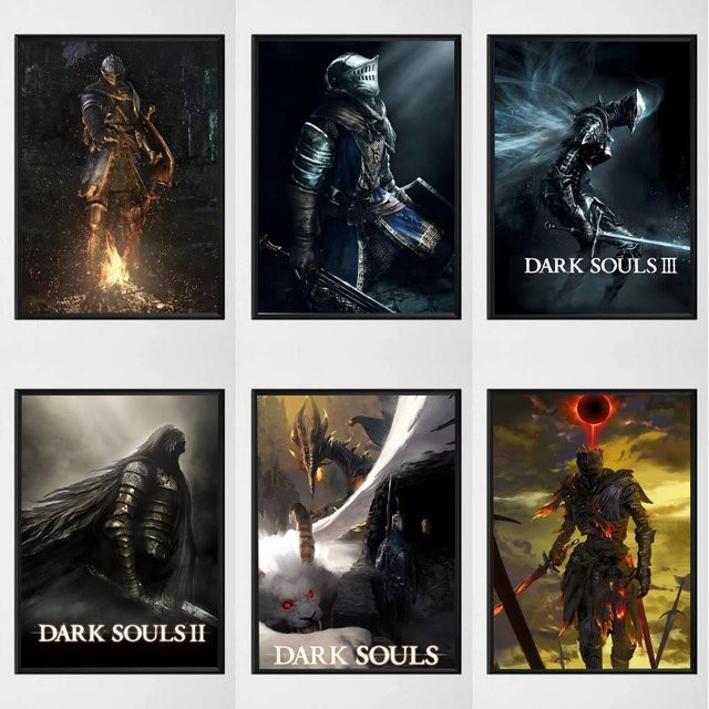 Selbstklebendes Anime Game D-Dark S-Souls Poster aus Papier in Multicolour für deine Wandgestaltung - Bild 1