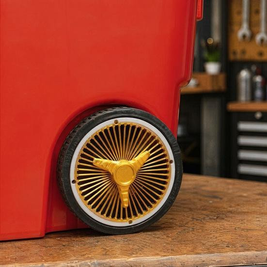 Pavo 2er-Set dekorative Mülltonnen-Radkappen im Automobil-Stil, 8,5 Zoll, Weiß - Bild 4