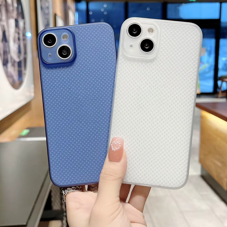 Wärmeableitende und atmungsaktive Hohl-Silikonhülle für Apple iPhone in Blau - Bild 2