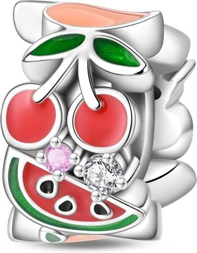 Charms Kirsche Ananas Perlen, 925 Silber, Damen - Bild 1