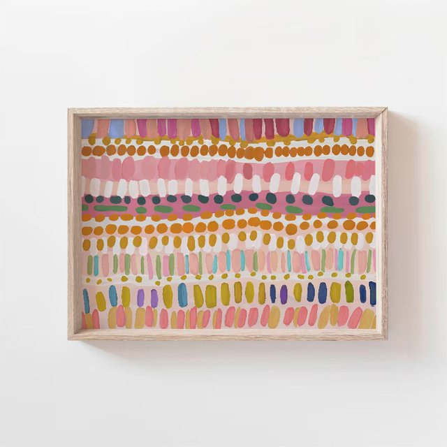Potdemiel Abstrakte Kunstposter in Pastellfarben als Leinwand-Wandkunst für dein Wohnzimmer, Mehrfarbig - Bild 1