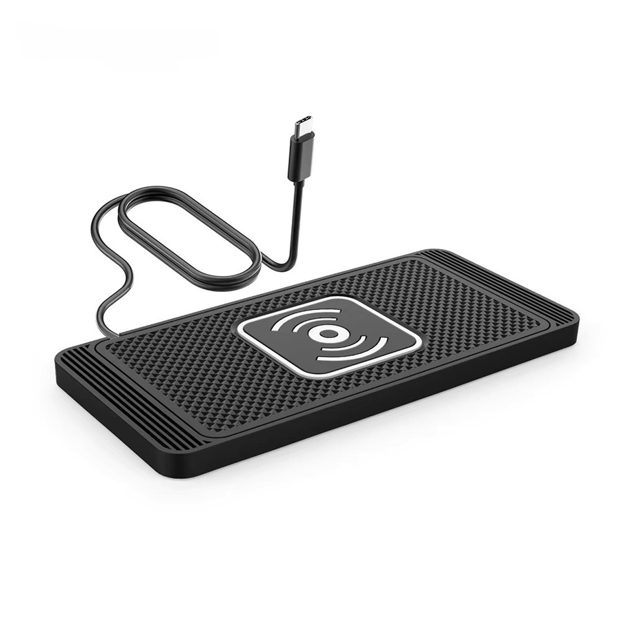 Raugee Drahtloses Auto-Schnellladegerät mit USB-C Anschluss, rutschfestes Ladepad in Schwarz für iPhone 16 15 14 13 12 Pro Max, Samsung und Xiaomi - Bild 6