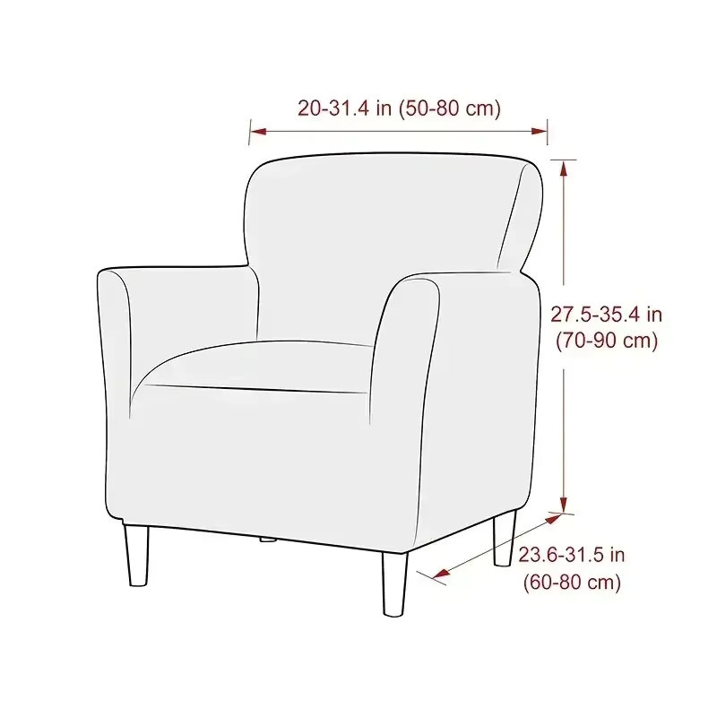 WANERQU Jacquard Stretch Sesselbezug in einfarbigem Design für Armlehnstühle und Sofas - Bild 1