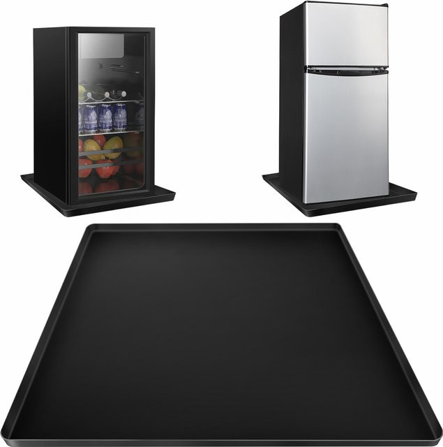 TOP-MAX Rutschfeste Silikonmatte als Bodenschutz für Kühlschrank und Waschmaschine, Schwarz Grau, B/T: 60 x 60 cm - Bild 1