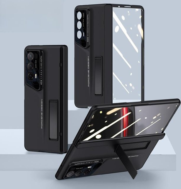 Honor Magic V2 RSR Porsche Design Handyhülle mit faltbarer Halterung, Business Scharnier, Schwarz - Bild 1