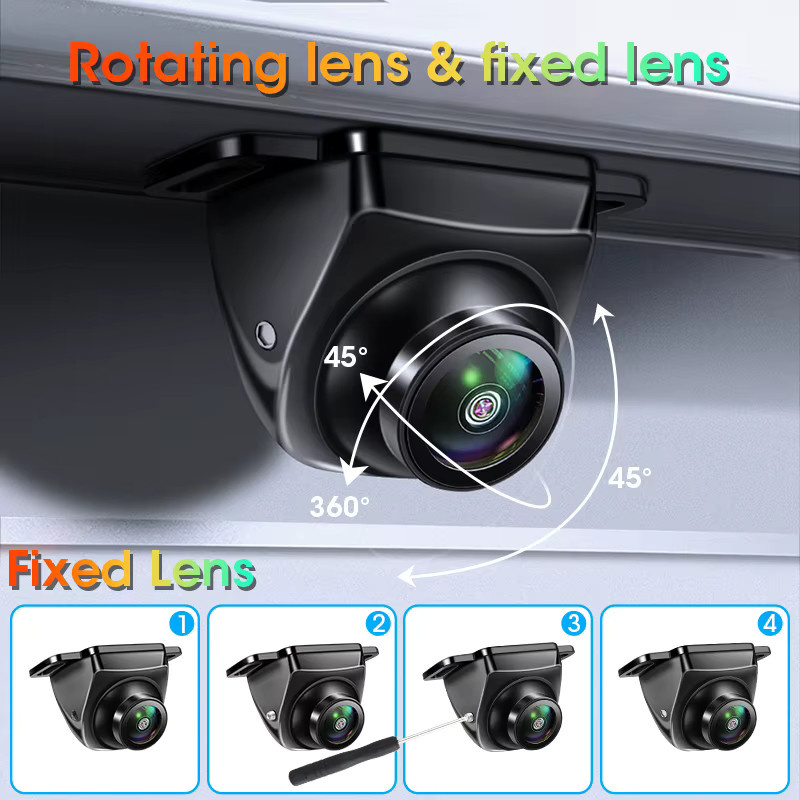 JMCQ Rückfahrkamera für Fahrzeuge mit Full HD 1920x1080p Auflösung, goldene Linse, 170 Grad Fisheye-Objektiv, IP68 wasserdicht und Nachtsicht, CVBS 12V - Bild 5
