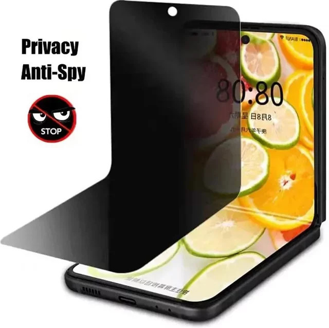 Samsung Galaxy Z Flip 5 4 3 Anti-Spy Privacy Displayschutzfolie aus Soft Hydrogel TPU - Bild 1