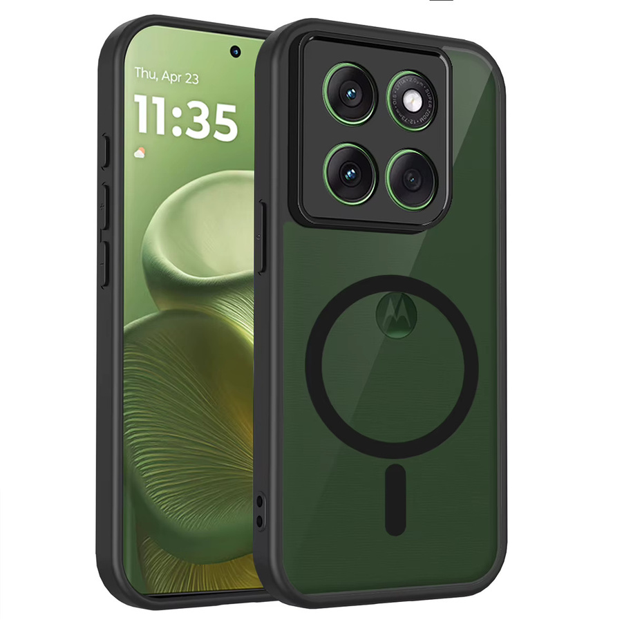 Magnetische Schutzhülle für Motorola Edge 70 Fusion in Schwarz Matt mit kabellosem Laden - Bild 7