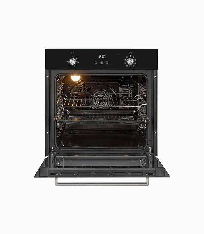Exquisit EBE76-9-H-020 Einbaubackofen in Schwarz mit Heißluft und Grill, Höhe: 59,5 cm, Breite: 59,5 cm, Tiefe: 56,7 cm - Bild 2