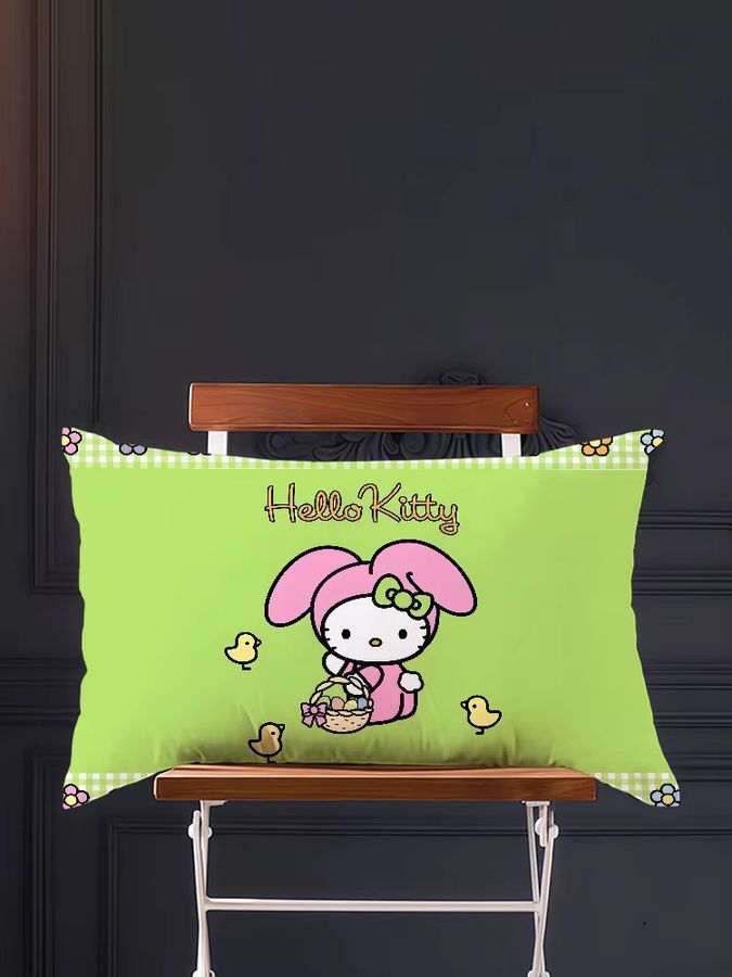 Sanrio Hello Kitty Kawaii Kissenbezug mit Cartoon-Katzenmotiv, rechteckig, multicolor - Bild 4
